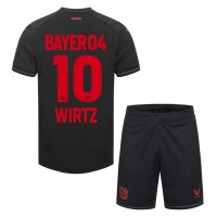 Bayer Leverkusen Florian Wirtz #10 Koti Peliasu Lasten 2023-24 Lyhythihainen (+ Lyhyet housut)